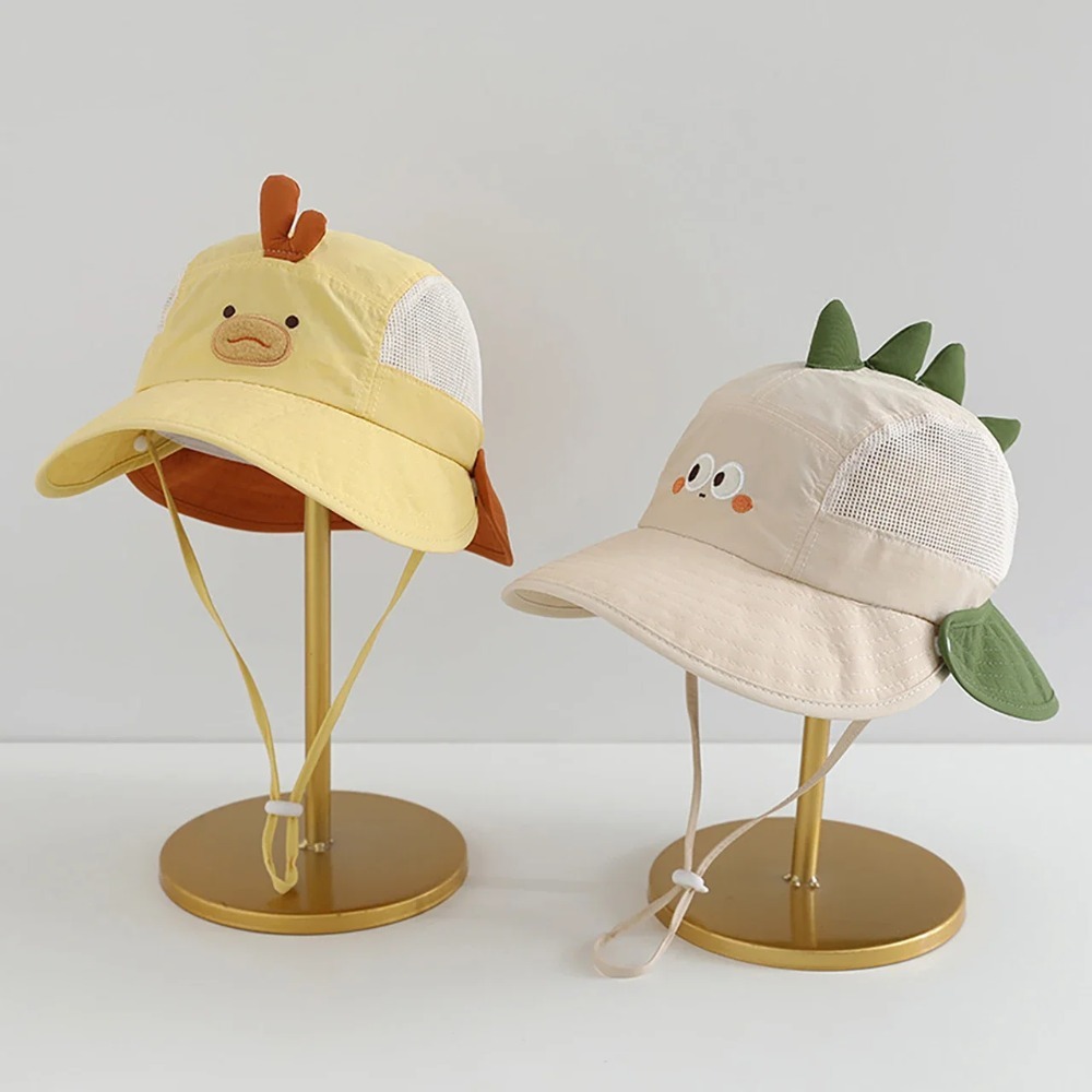 Bucket Hat Cotton - Topi Pantai Bayi Kartun Lucu dengan