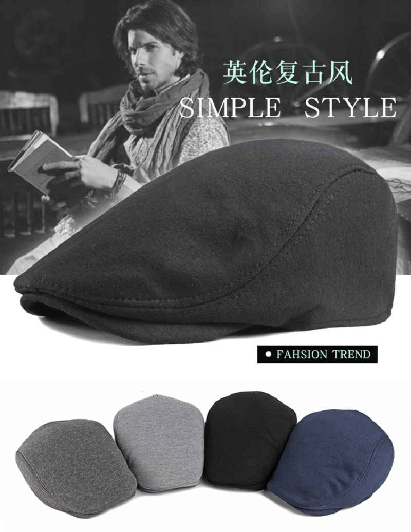 Newsboy Cap Ivy - Topi datar tukang koran campuran wol