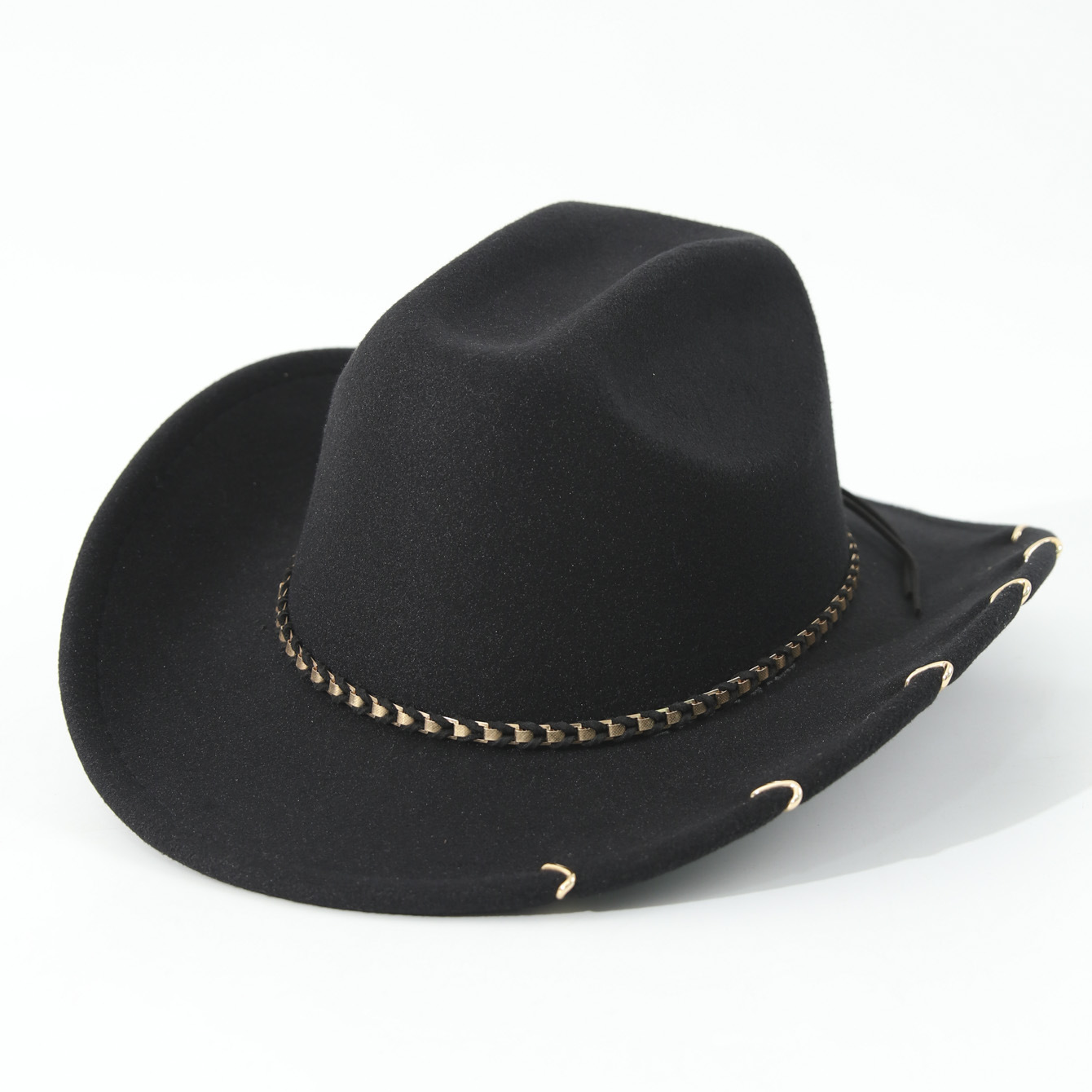 Topi Koboi Felt dengan Rivet,  - Cowboy Hat Straw ulasan dan harga