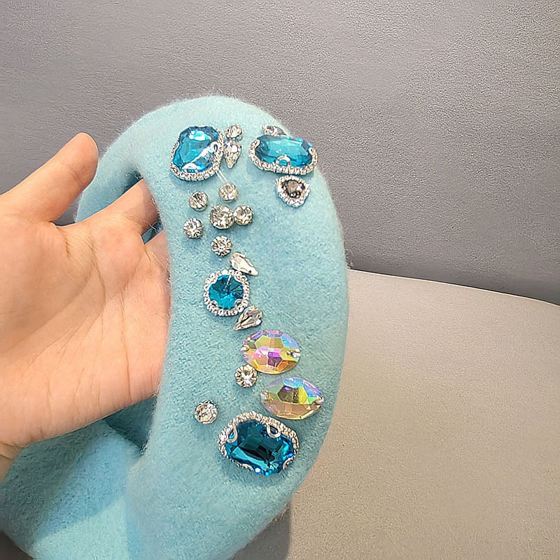 Baret Wol Berhiaskan Batu Rhin - Beret French Wool ulasan dan harga