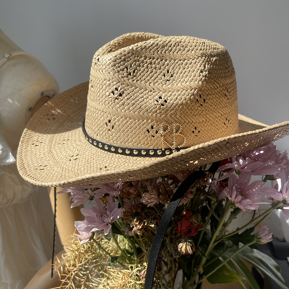 Topi Jerami Koboi Pinggiran Le - Cowboy Hat Straw ulasan dan harga