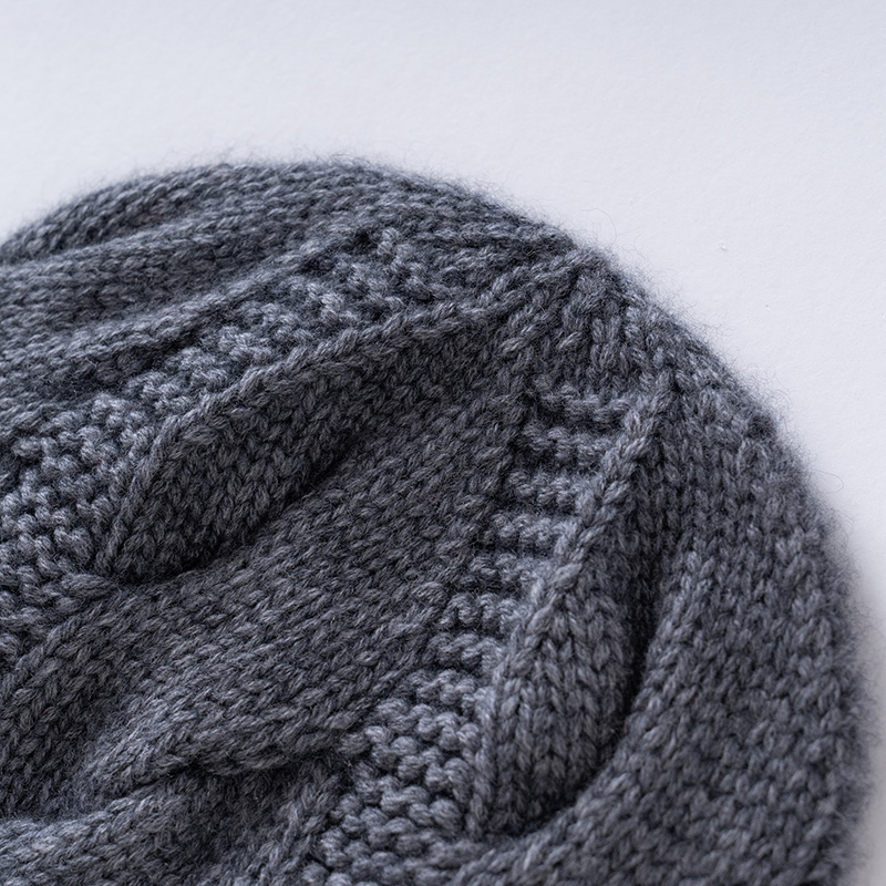 Topi kupluk rajutan kasmir mur - Beanie Cuffed Knit ulasan dan harga